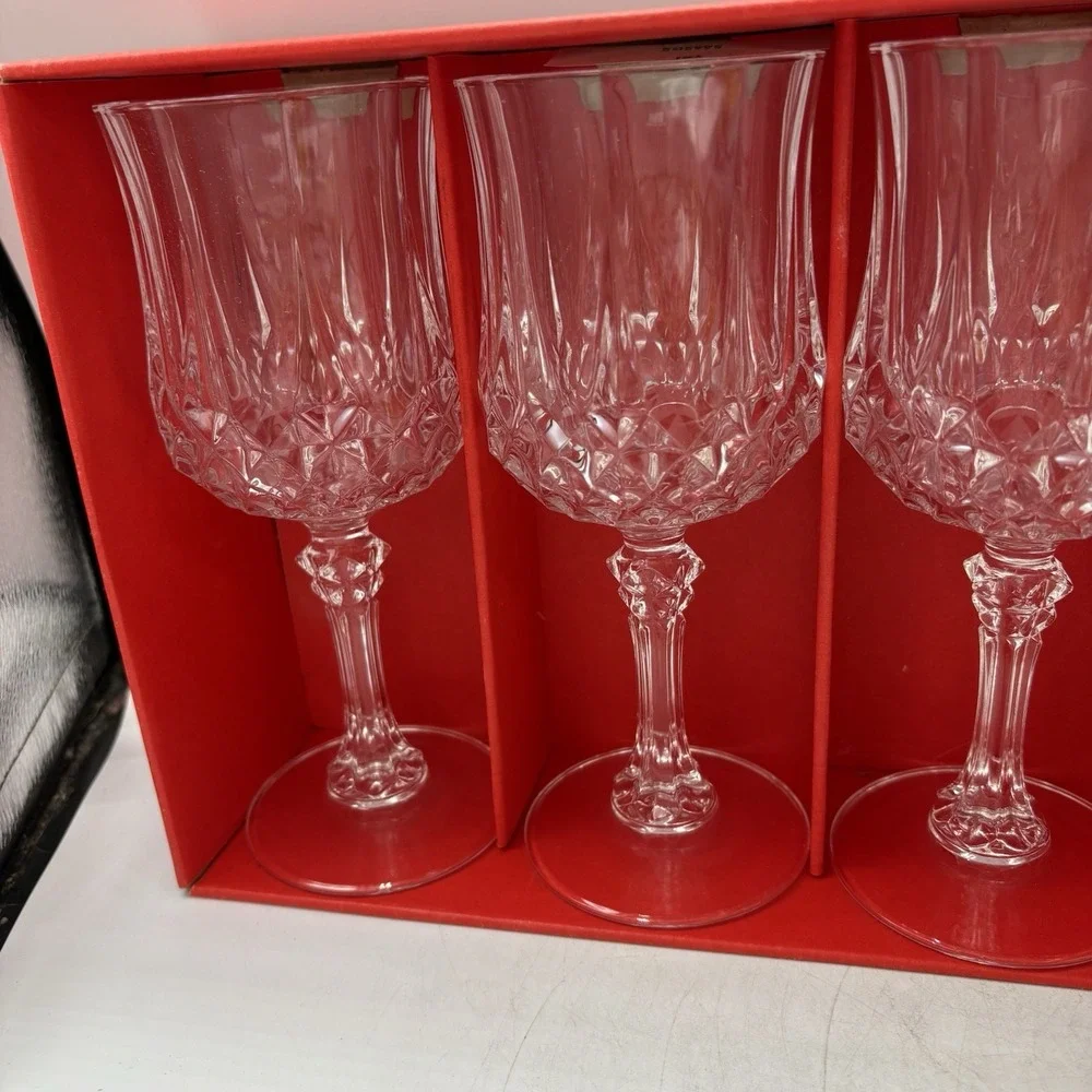 Cristal d'Arques Durand Stemglasses Lead Crystal 25 cl 6 Longchamp No‎ 2 Vintage